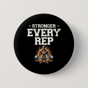 Badge Rond 5 Cm Plus fort Chaque Rep Poids Poids Bodybuilding Body