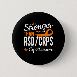 Badge Rond 5 Cm Plus forte que la sensibilisation aux SPRC RSD CRP
