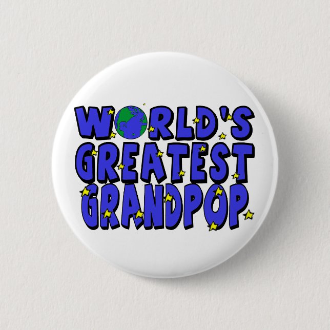 Badge Rond 5 Cm Plus grand Grandpop du monde (Devant)