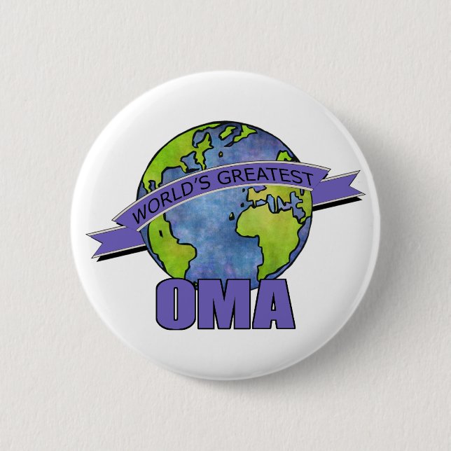 Badge Rond 5 Cm Plus grand Oma du monde (Devant)