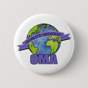 Badge Rond 5 Cm Plus grand Oma du monde
