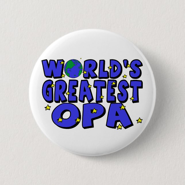 Badge Rond 5 Cm Plus grand Opa du monde (Devant)