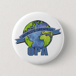 Badge Rond 5 Cm Plus grand Opa du monde