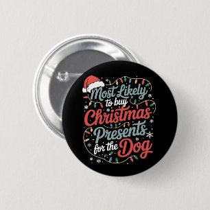 Badge Rond 5 Cm Plus susceptible d'acheter des cadeaux de Noël pou