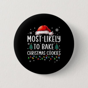 Badge Rond 5 Cm Plus susceptible de cuisiner des cookies de Noël F