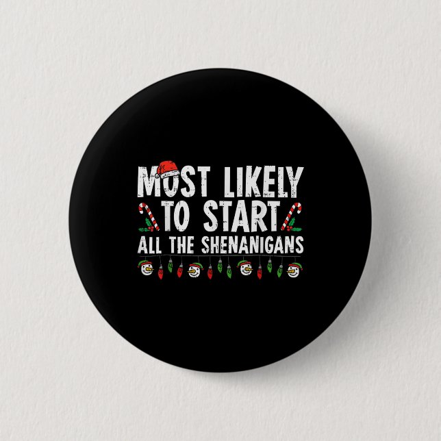 Badge Rond 5 Cm Plus susceptible de déclencher toutes les frasques (Devant)