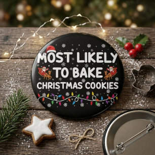 Badge Rond 5 Cm Plus susceptible de faire cuire des biscuits de No