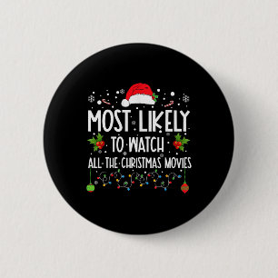 Badge Rond 5 Cm Plus susceptible de regarder tous les films de Noë
