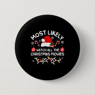 Badge Rond 5 Cm Plus susceptible de regarder tous les films de Noë