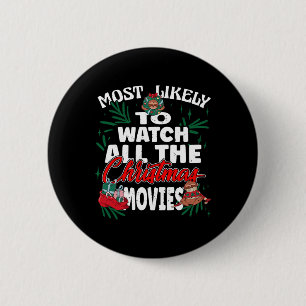 Badge Rond 5 Cm Plus susceptible de regarder tous les films de Noë
