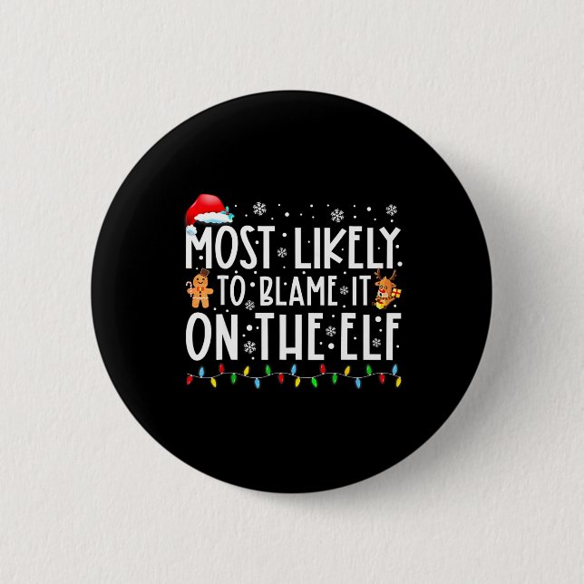 Badge Rond 5 Cm Plus susceptible de rejeter la faute sur l'elfe Fa (Devant)