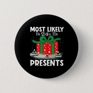 Badge Rond 5 Cm Plus susceptible de secouer la famille de Noël des