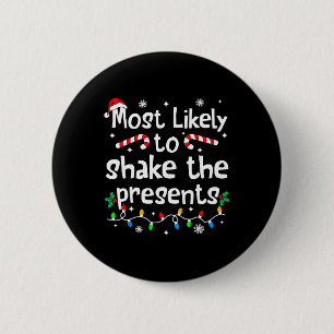 Badge Rond 5 Cm Plus susceptible de secouer les cadeaux de Noël Ma