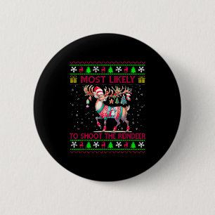 Badge Rond 5 Cm Plus susceptible de tirer sur le renne corresponda