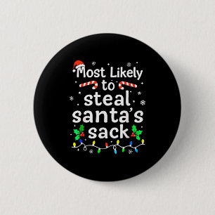 Badge Rond 5 Cm Plus susceptible de voler le sac de Noël de la fam