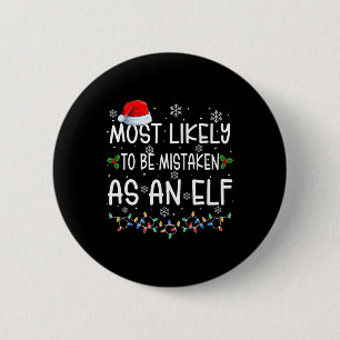 Badge Rond 5 Cm Plus susceptible d'être confondu avec un elfe drôl