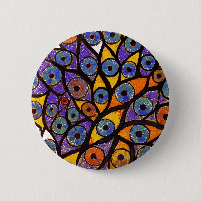 Badge Rond 5 Cm Plusieurs yeux (Devant)