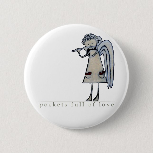 Badge Rond 5 Cm Poches complètement de LoveButton (BU01) (Devant)