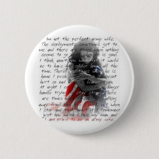 Badge Rond 5 Cm Poème d'épouse d'armée