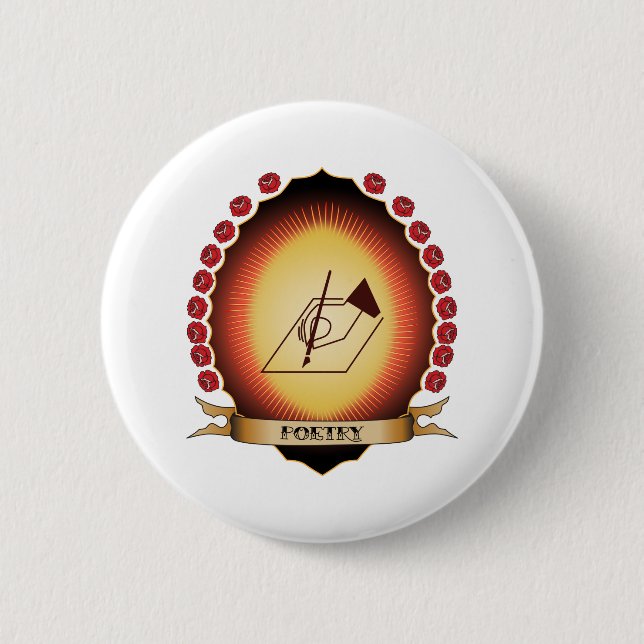 Badge Rond 5 Cm Poésie Mandorla (Devant)