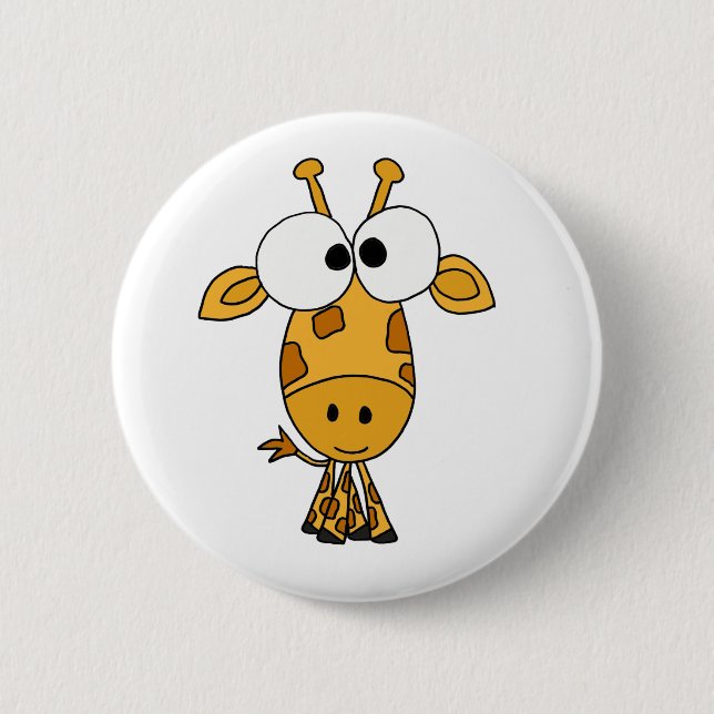Badge Rond 5 Cm POIDS DU COMMERCE bande dessinée drôle de girafe (Devant)