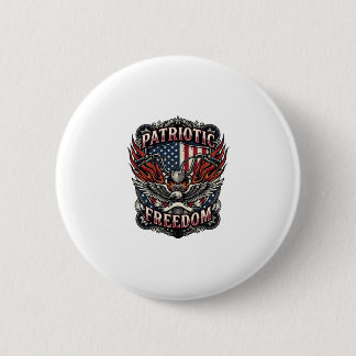 Badge Rond 5 Cm Poignées de liberté patriotique Vélo Route Liberté