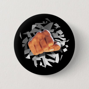 Badge Rond 5 Cm Poing À Travers !