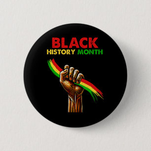 Badge Rond 5 Cm Poing Black Power Mois de l'histoire des Noirs Afr