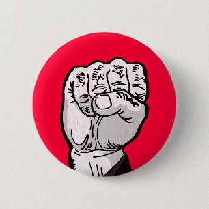 Badge Rond 5 Cm poing dans le ciel