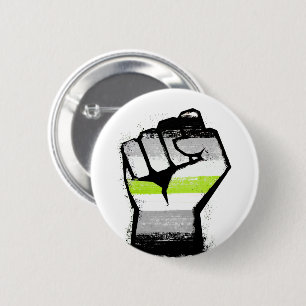 Badge Rond 5 Cm Poing de fierté de l'agent