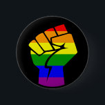 Badge Rond 5 Cm Poing de LGBT<br><div class="desc">Lutter pour vos droits !</div>