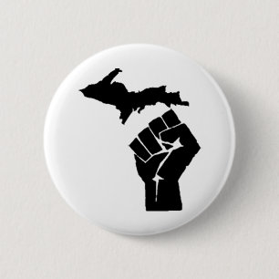 Badge Rond 5 Cm Poing du Michigan