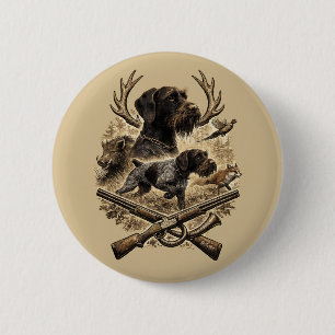 Badge Rond 5 Cm Pointer à poil dur allemand