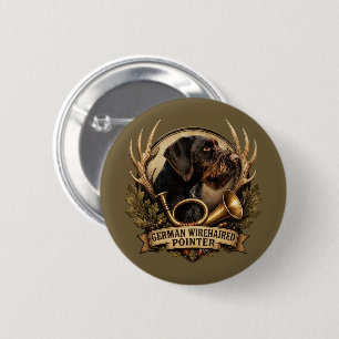 Badge Rond 5 Cm Pointer allemand à poil dur
