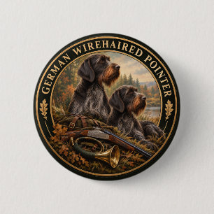 Badge Rond 5 Cm Pointer allemand à poil dur