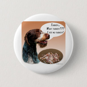 Badge Rond 5 Cm Pointeur À poils durs allemand Turquie