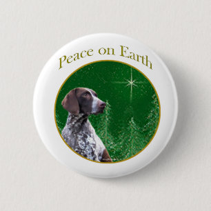 Badge Rond 5 Cm Pointeur allemand - Paix