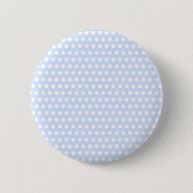 Badge Rond 5 Cm Points blancs sur bleu bébé (Devant)