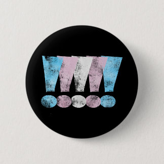 Badge Rond 5 Cm Points d'exclamation de fierté de transsexuel