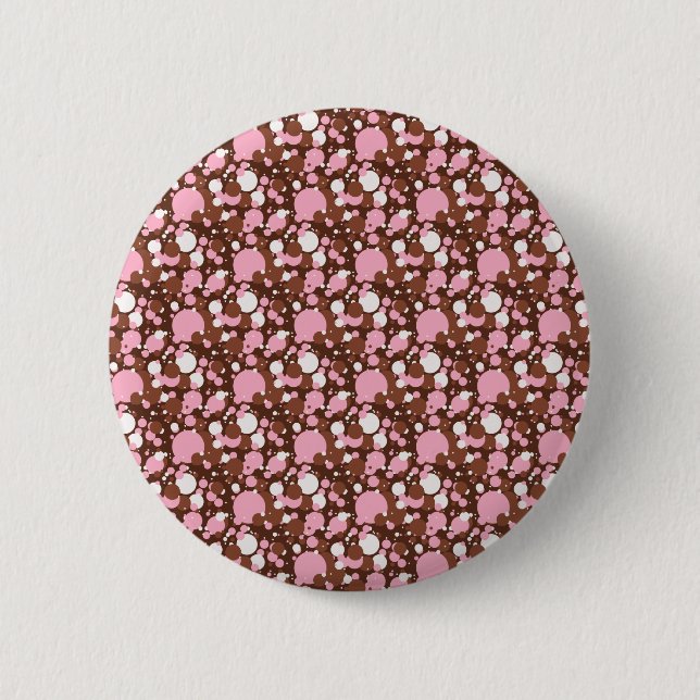 Badge Rond 5 Cm Points napolitains 03-Brown Med. (Devant)