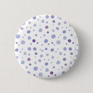 Badge Rond 5 Cm points noirs peints à la main