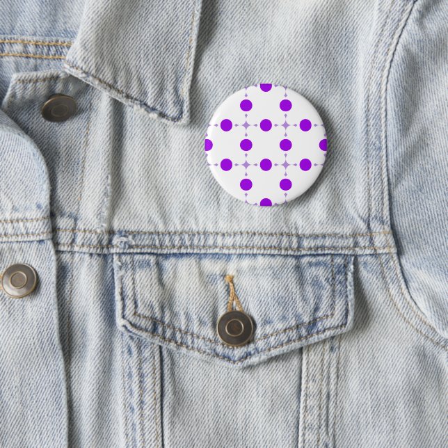 Badge Rond 5 Cm Points violets, Motif à pois, Points, Pointillé (En situation)