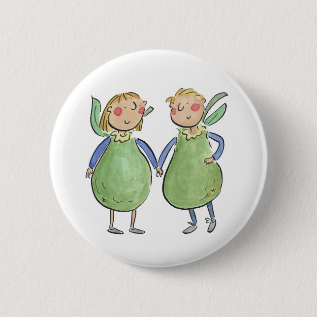 Badge Rond 5 Cm Poires (Devant)