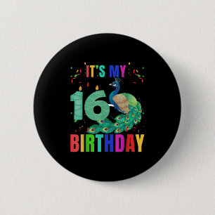 Badge Rond 5 Cm Pois 16e anniversaire Funny mignon oiseaux Amoureu