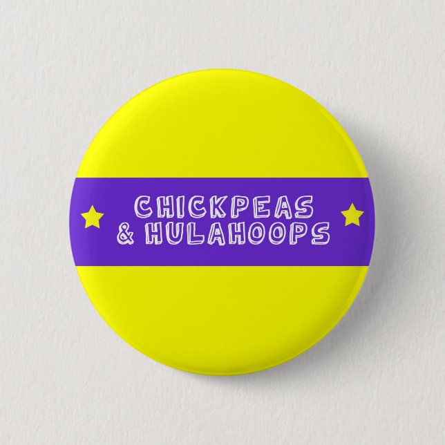 Badge Rond 5 Cm Pois chiches et Hulahoops (Devant)