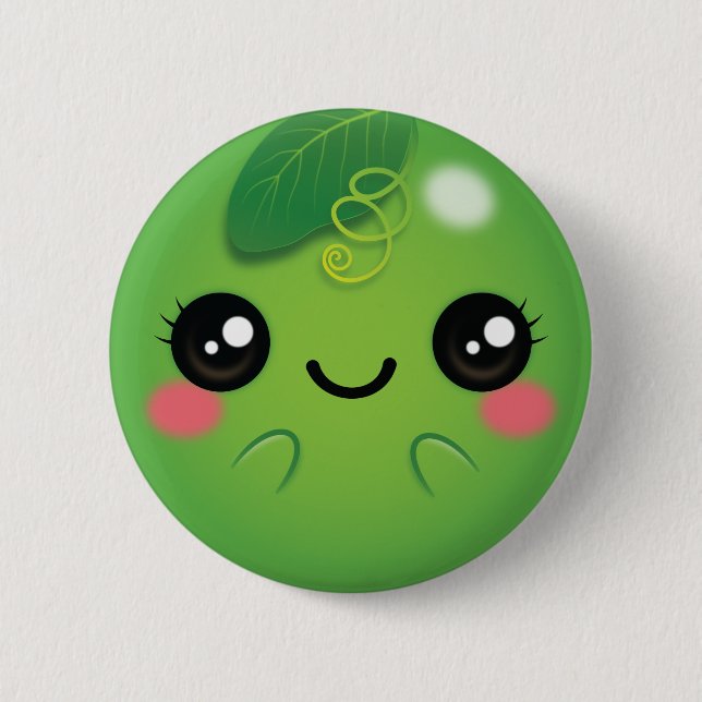 Badge Rond 5 Cm Pois de Kawaii (Devant)