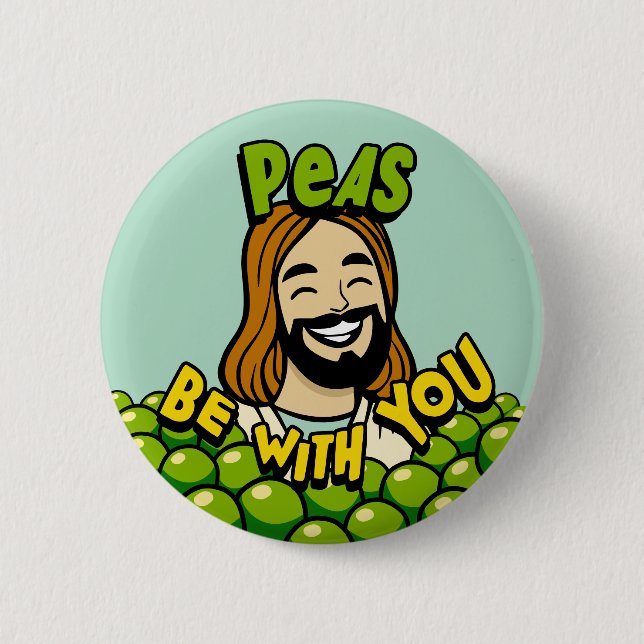 Badge Rond 5 Cm Pois sois avec toi (Devant)