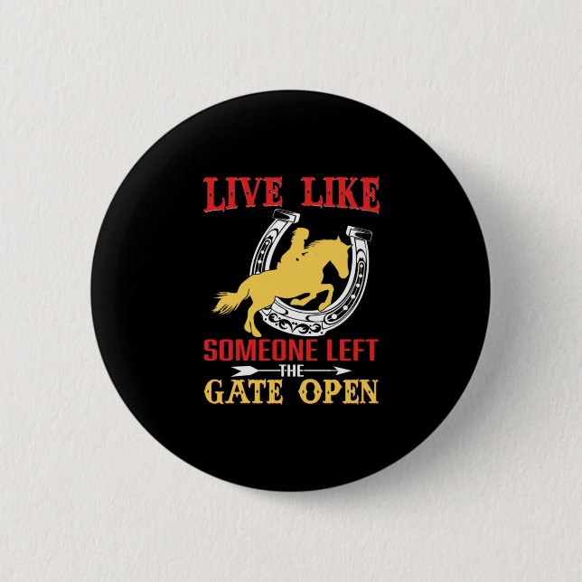 Badge Rond 5 Cm Poison d'Equestrian | Like Someone Left (Devant)