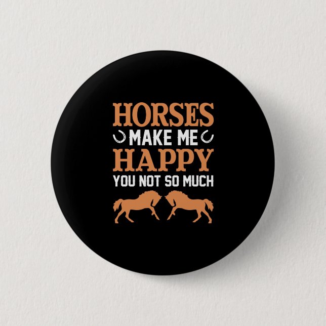 Badge Rond 5 Cm Poison d'Equestrian | Make Me Happy (Devant)