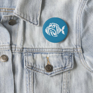 Badge Rond 5 Cm Poisson